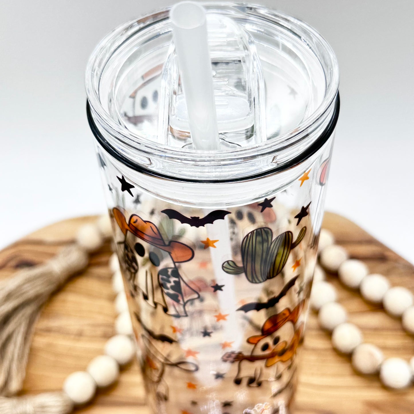 20oz Cowboy Ghost Glass Tumbler