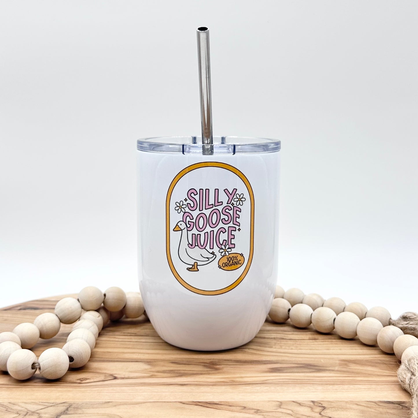Silly Goose Juice Insulated Wine Glass