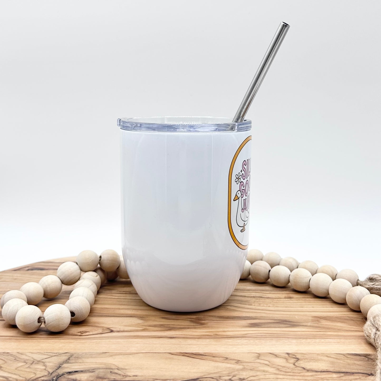 Silly Goose Juice Insulated Wine Glass