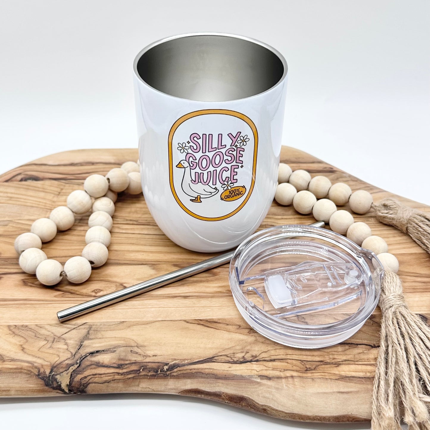 Silly Goose Juice Insulated Wine Glass