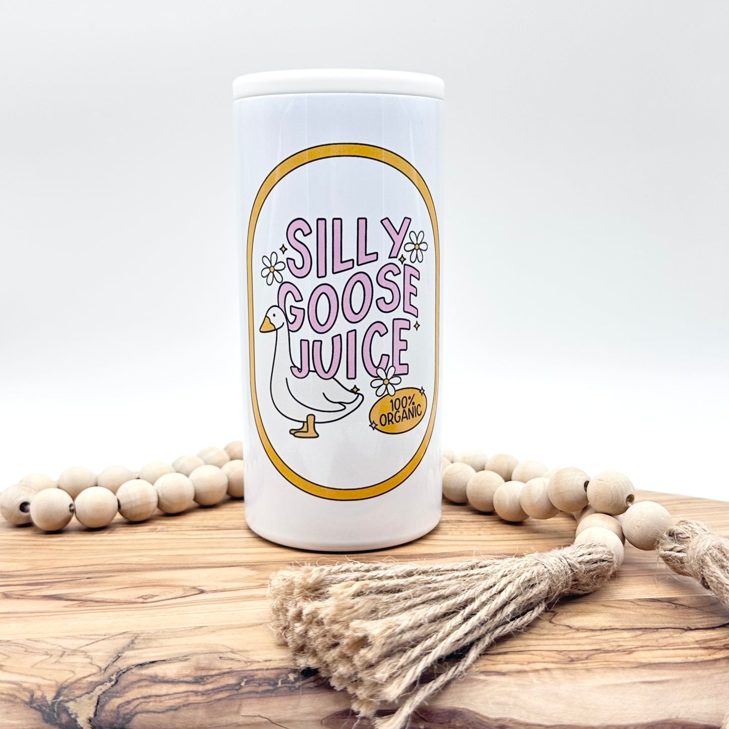 Silly Goose Juice Insulated Slim Can Cooler