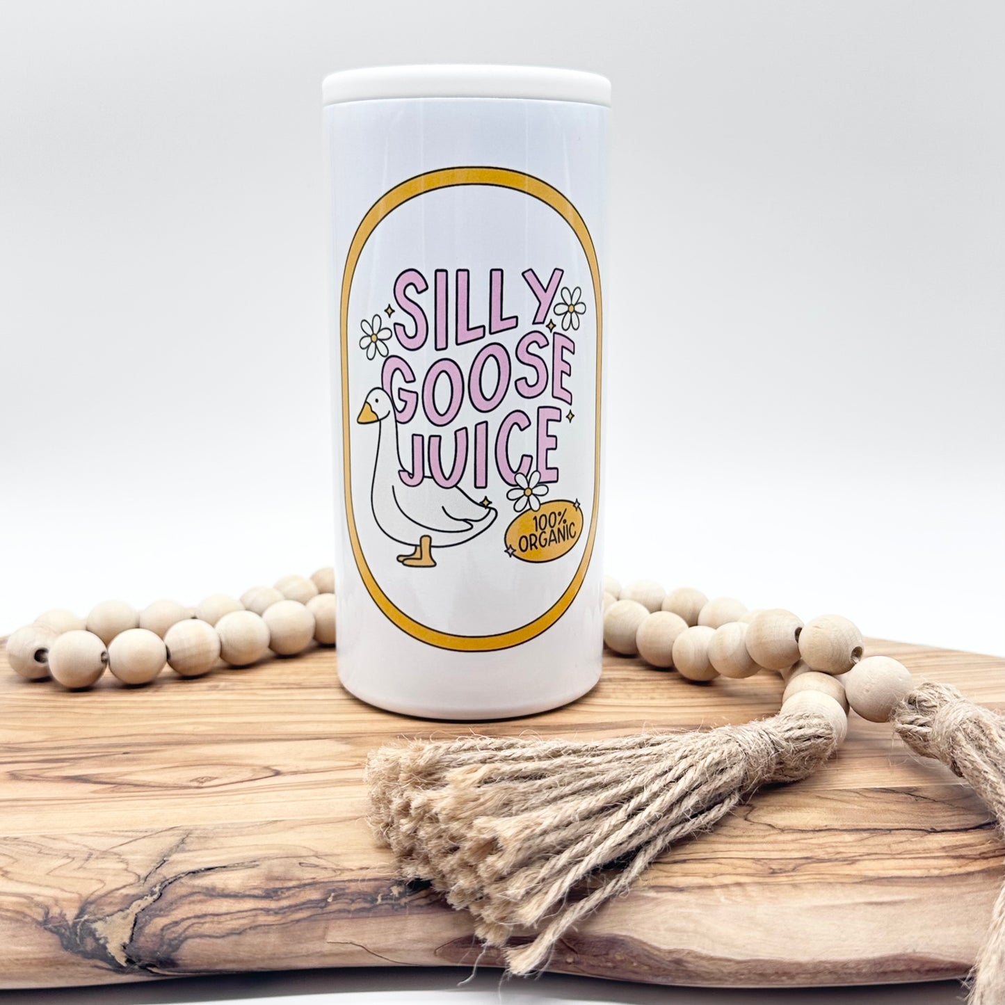 Silly Goose Juice Insulated Slim Can Cooler