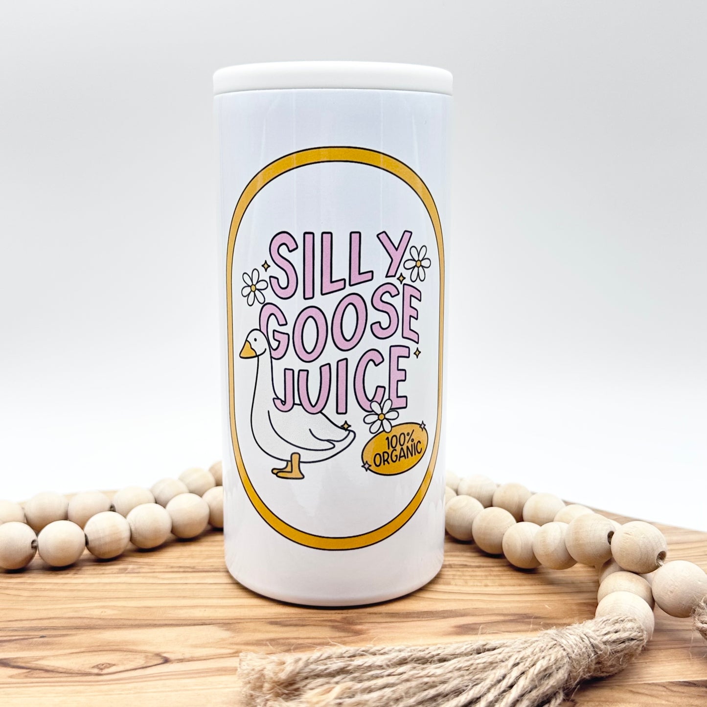 Silly Goose Juice Insulated Slim Can Cooler