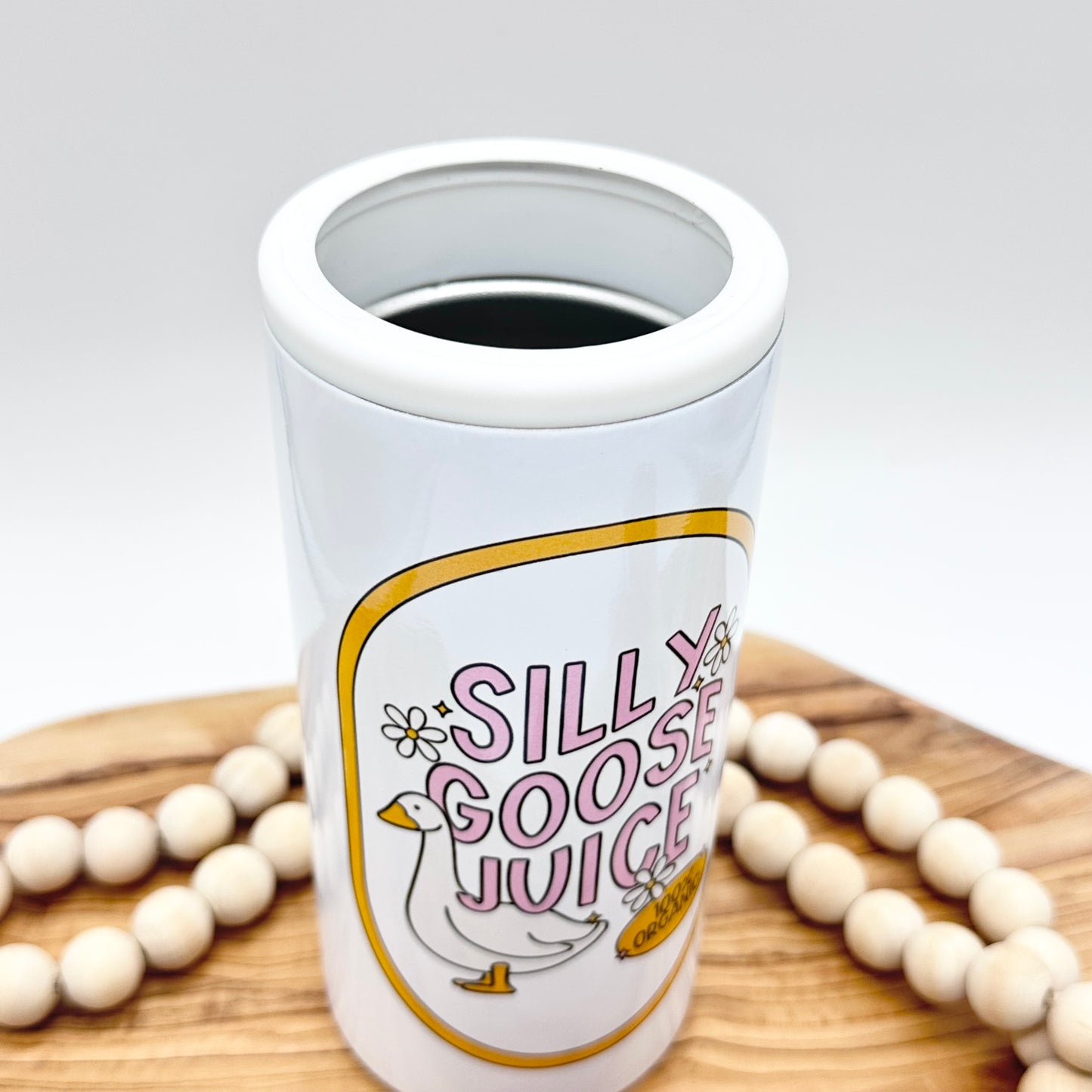 Silly Goose Juice Insulated Slim Can Cooler