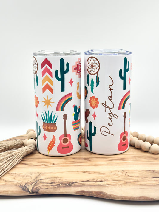 Personalized Kids Tumbler – 15oz Insulated Stainless Steel Cup with Straw