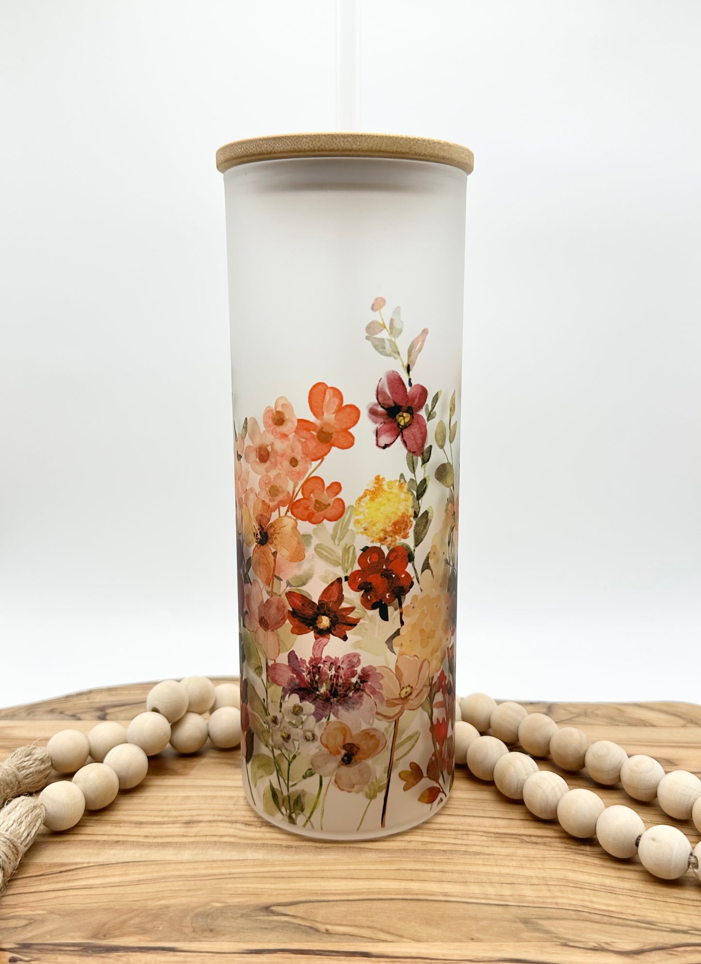 20oz Wildflower Glass Tumbler