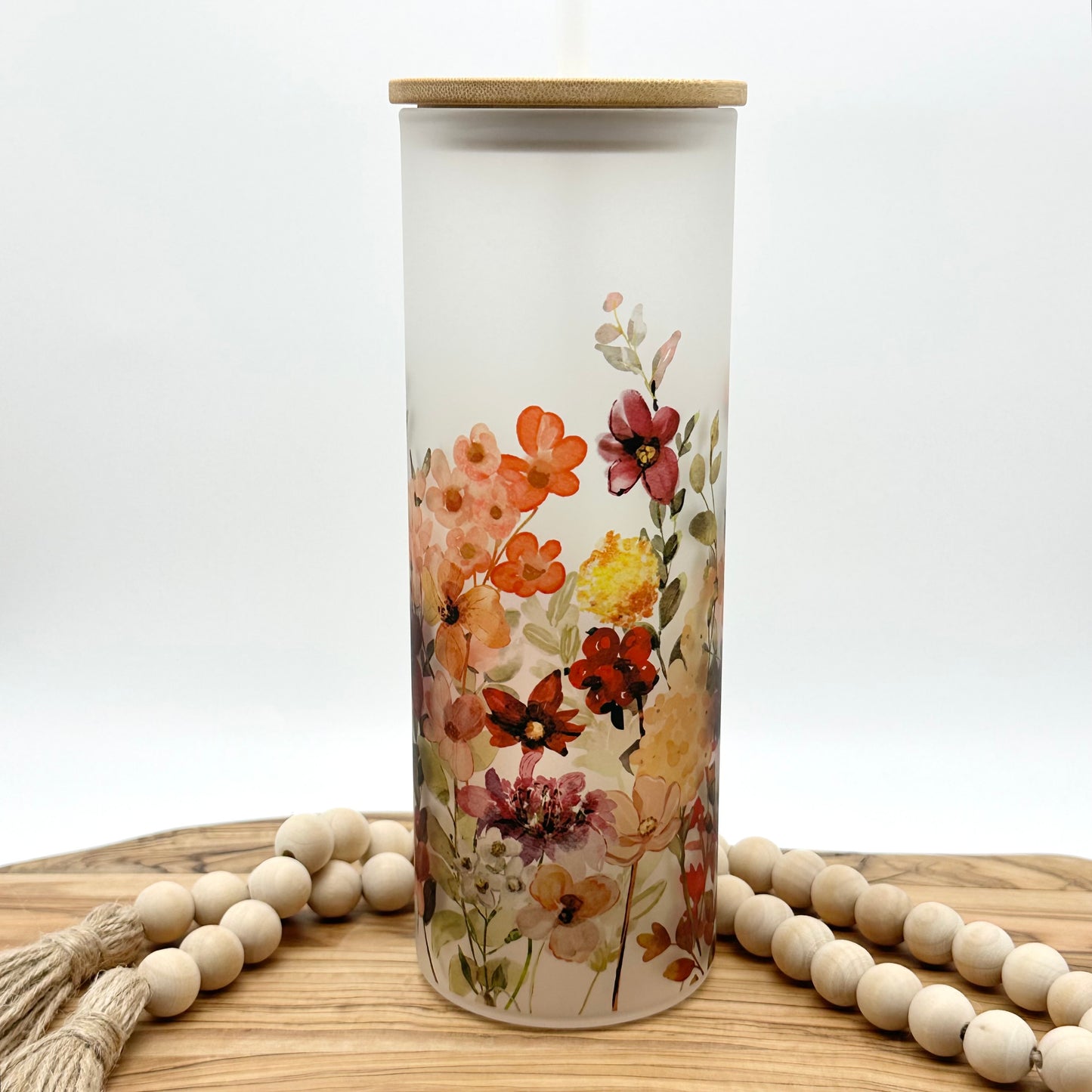 20oz Wildflower Glass Tumbler