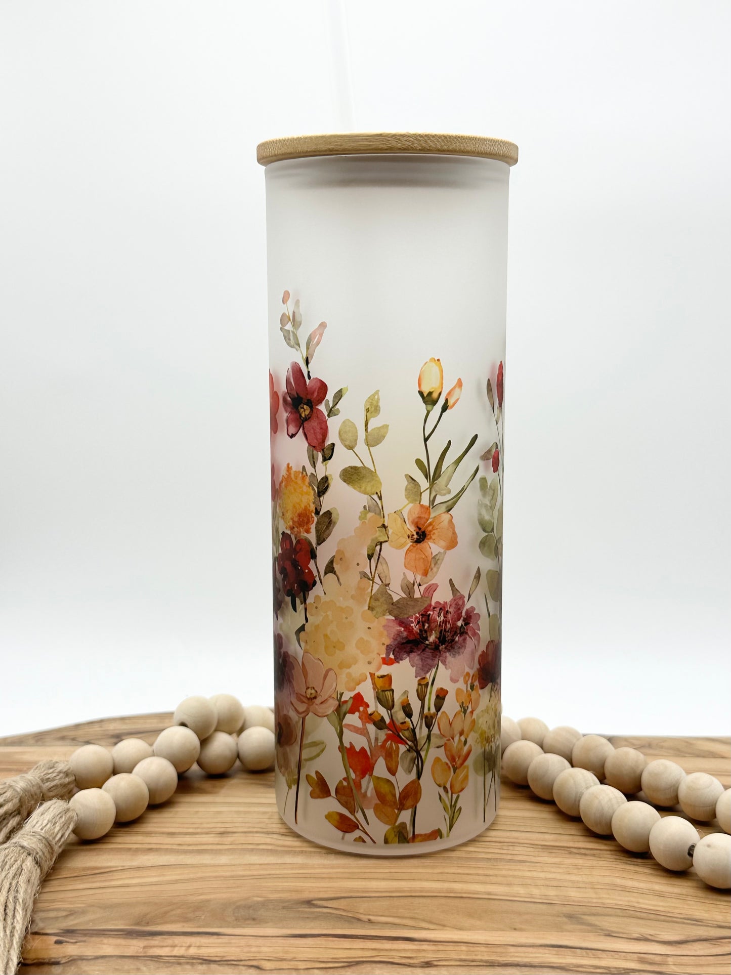 20oz Wildflower Glass Tumbler