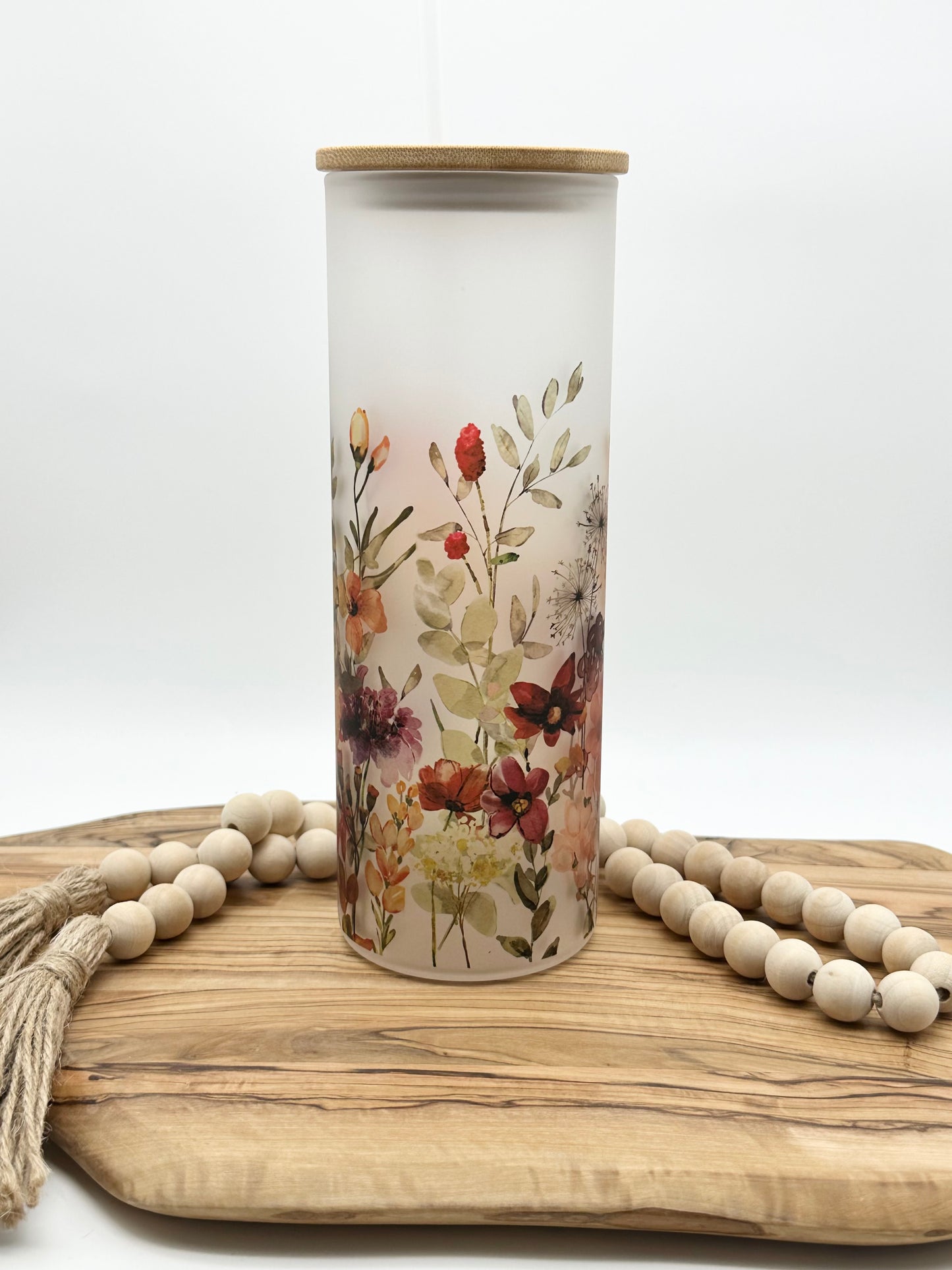 20oz Wildflower Glass Tumbler