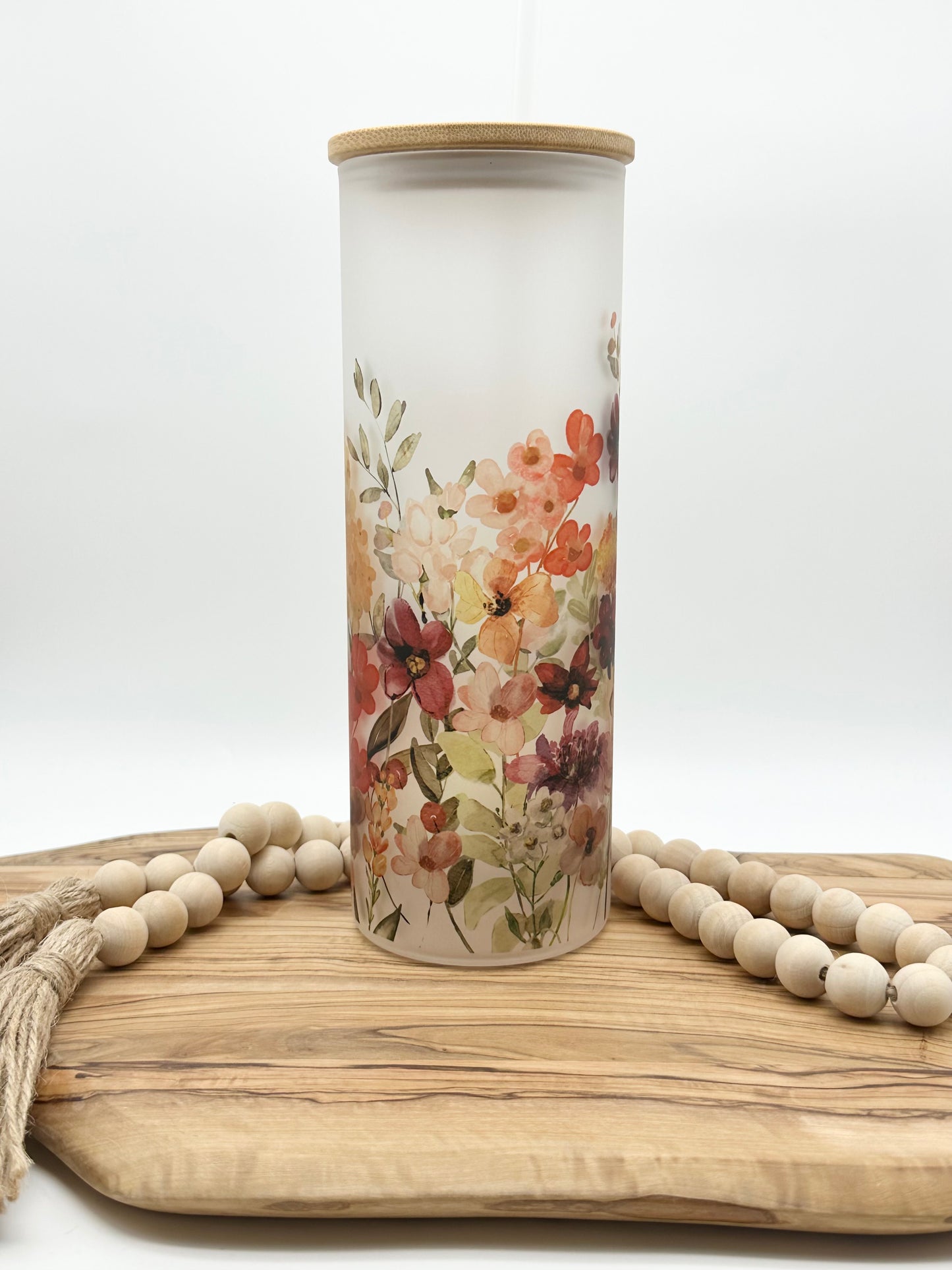 20oz Wildflower Glass Tumbler