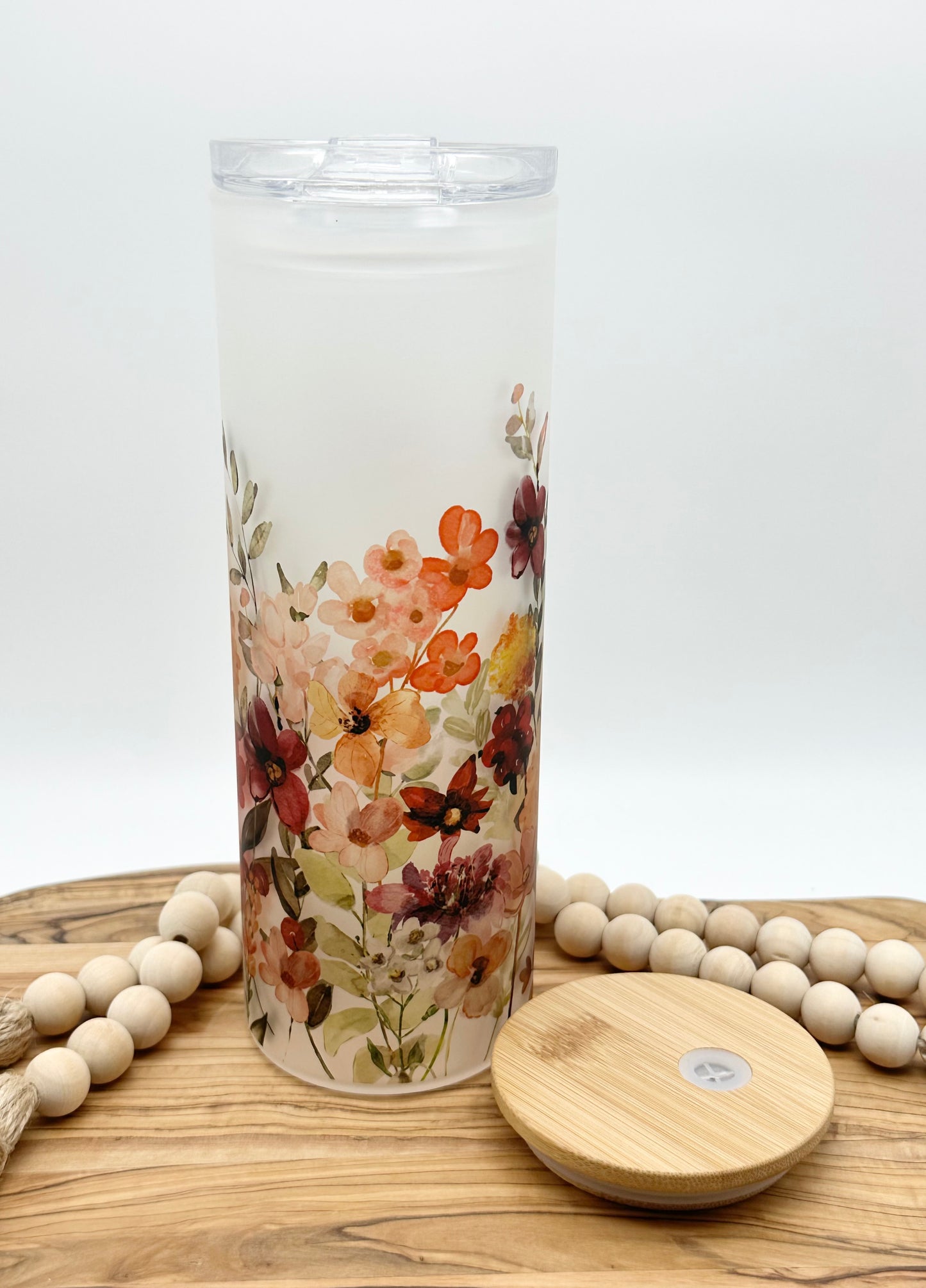 20oz Wildflower Glass Tumbler