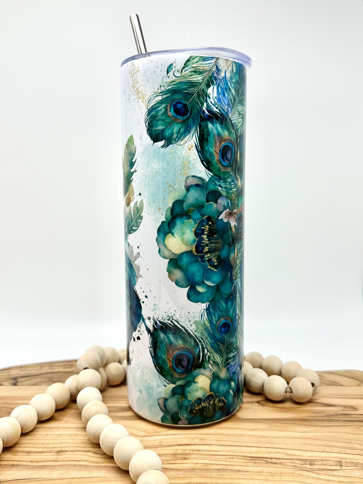 Personalized Peacock Tumbler