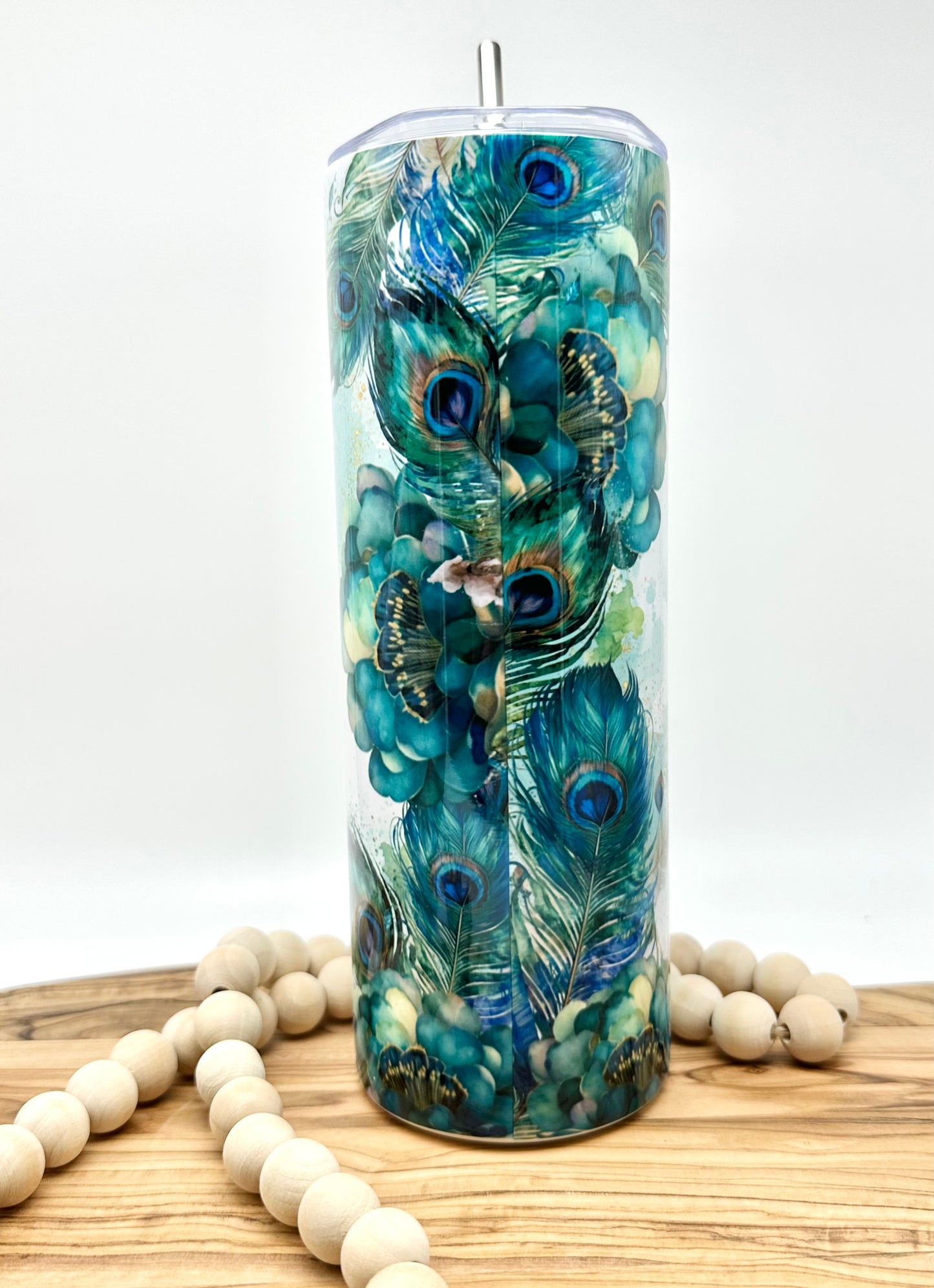 Personalized Peacock Tumbler