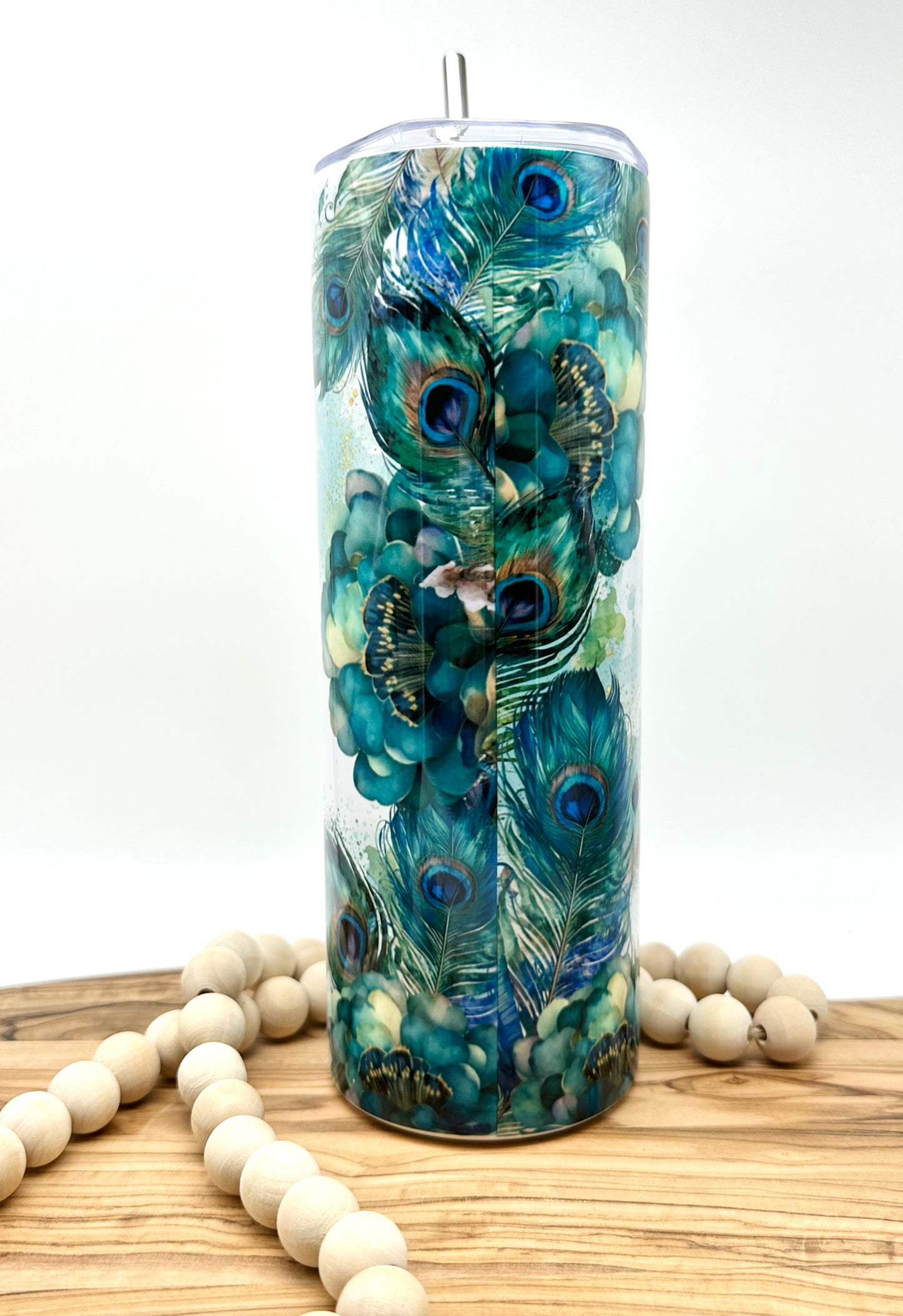 Personalized Peacock Tumbler