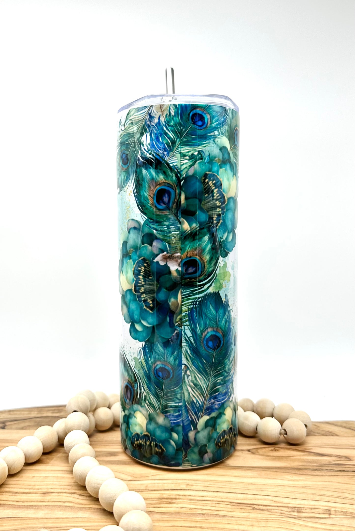 Personalized Peacock Tumbler