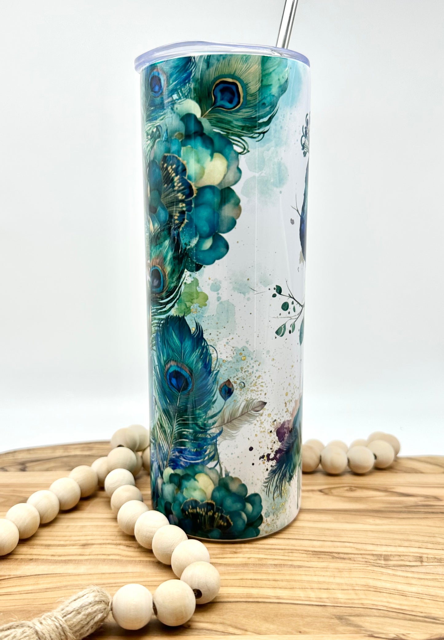 Personalized Peacock Tumbler