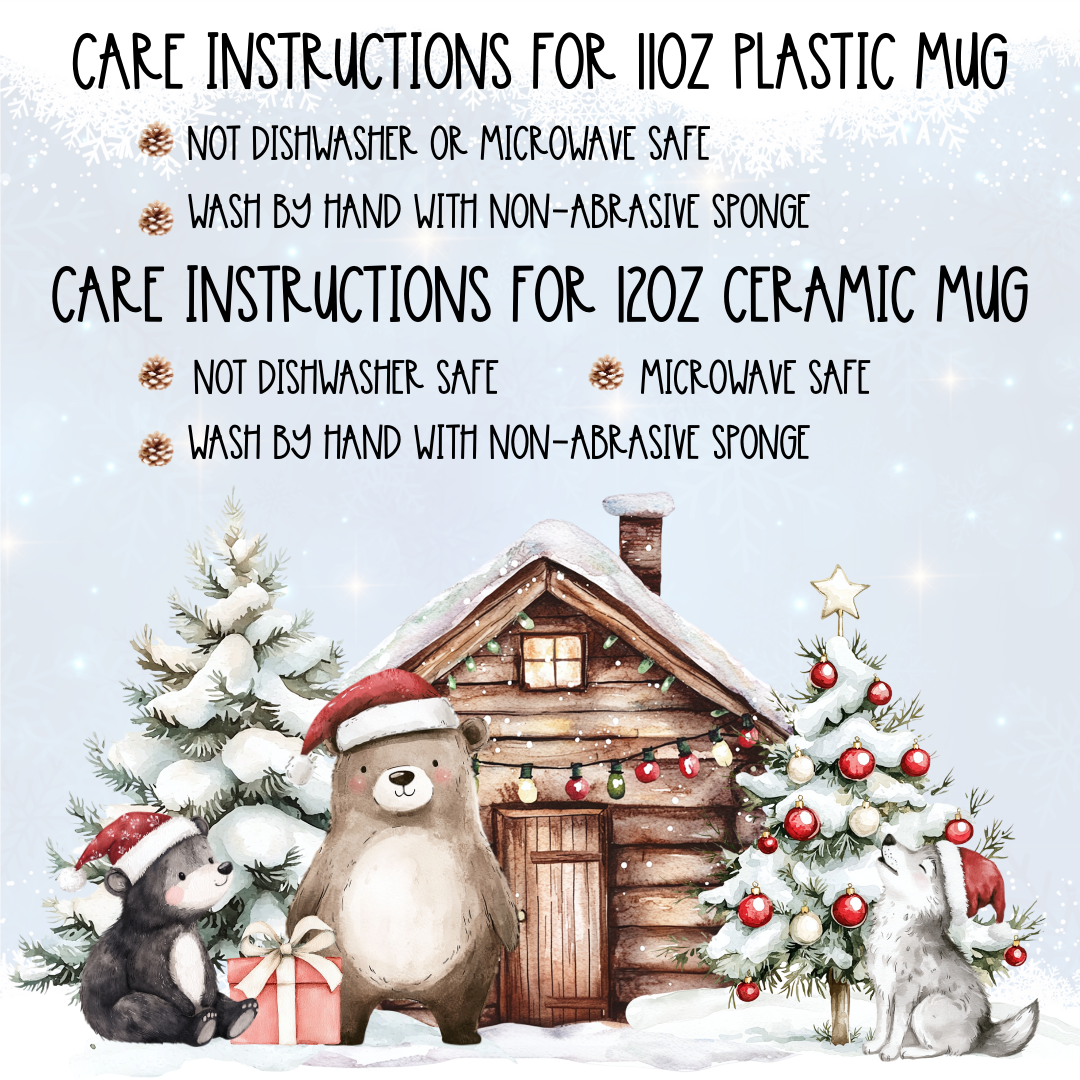 Personalized Kids Christmas Mug – BPA-Free Plastic Cup with Cute Holiday Animals