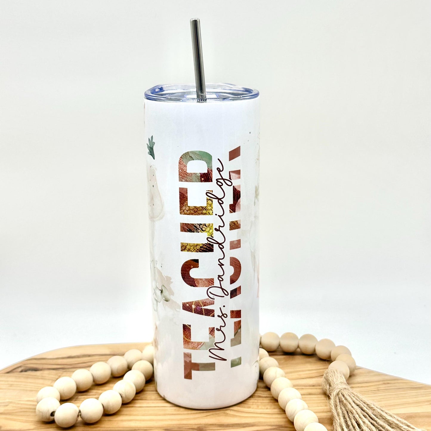 20oz Personalized Teacher Tumbler - Insulated Stainless Steel