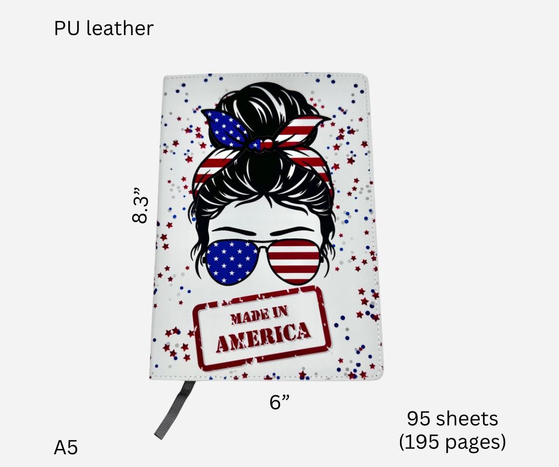 Made in America Notebook, Patriotic A5 Journal
