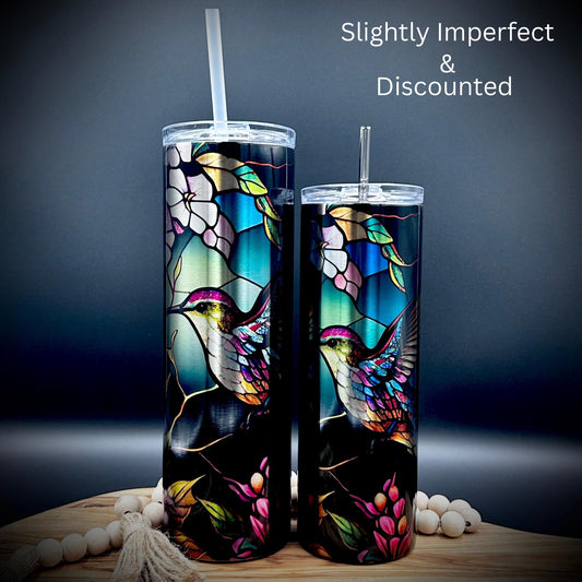 Imperfect Hummingbird Tumbler - 20oz and 30oz Stainless Steel Tumblers with Lid and Straw