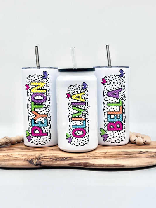 Personalized Kids Water Bottle Tumbler - Insulated Stainless Steel Drinkware for Kids