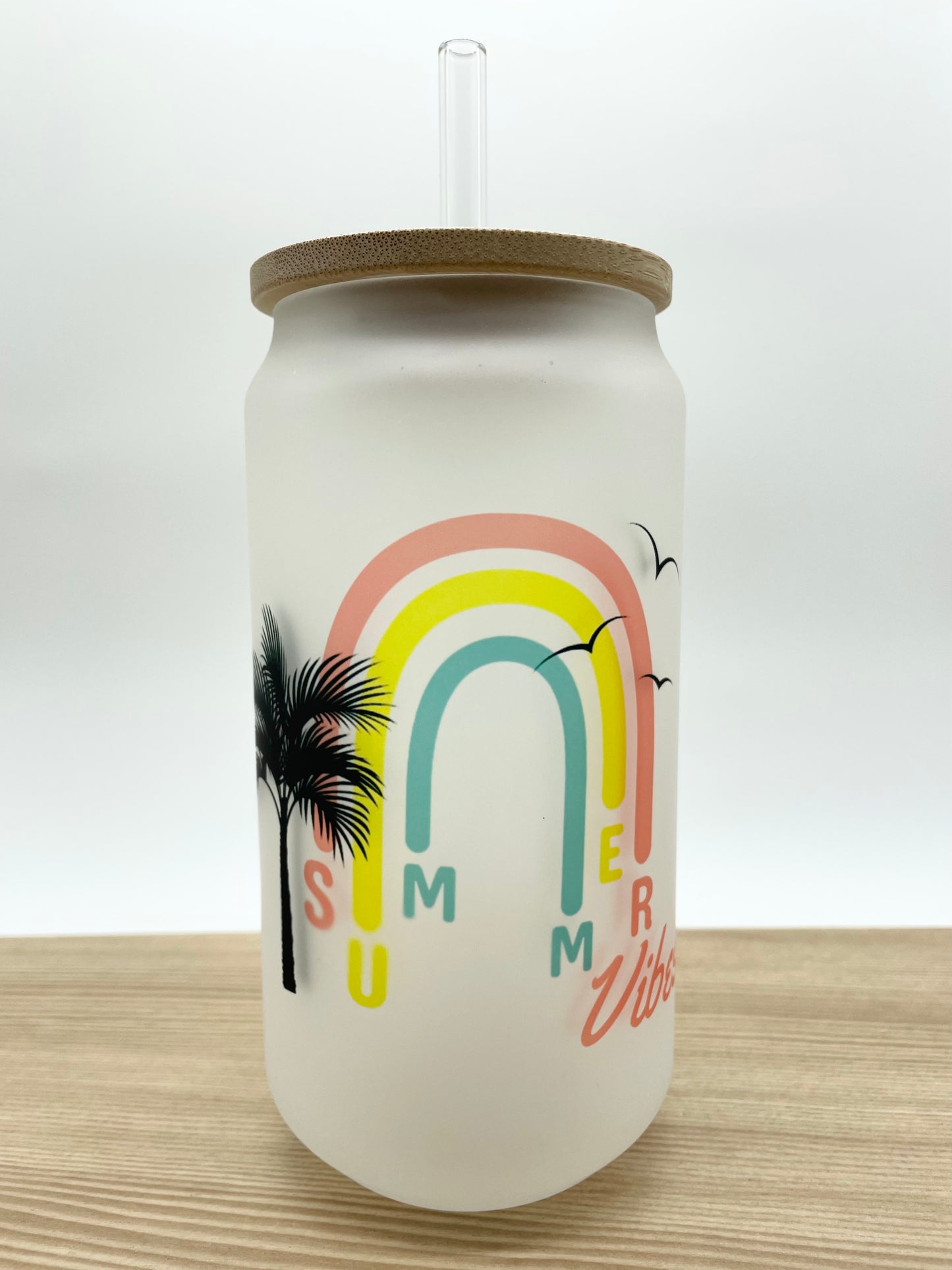 Summer Vibes Glass Cup