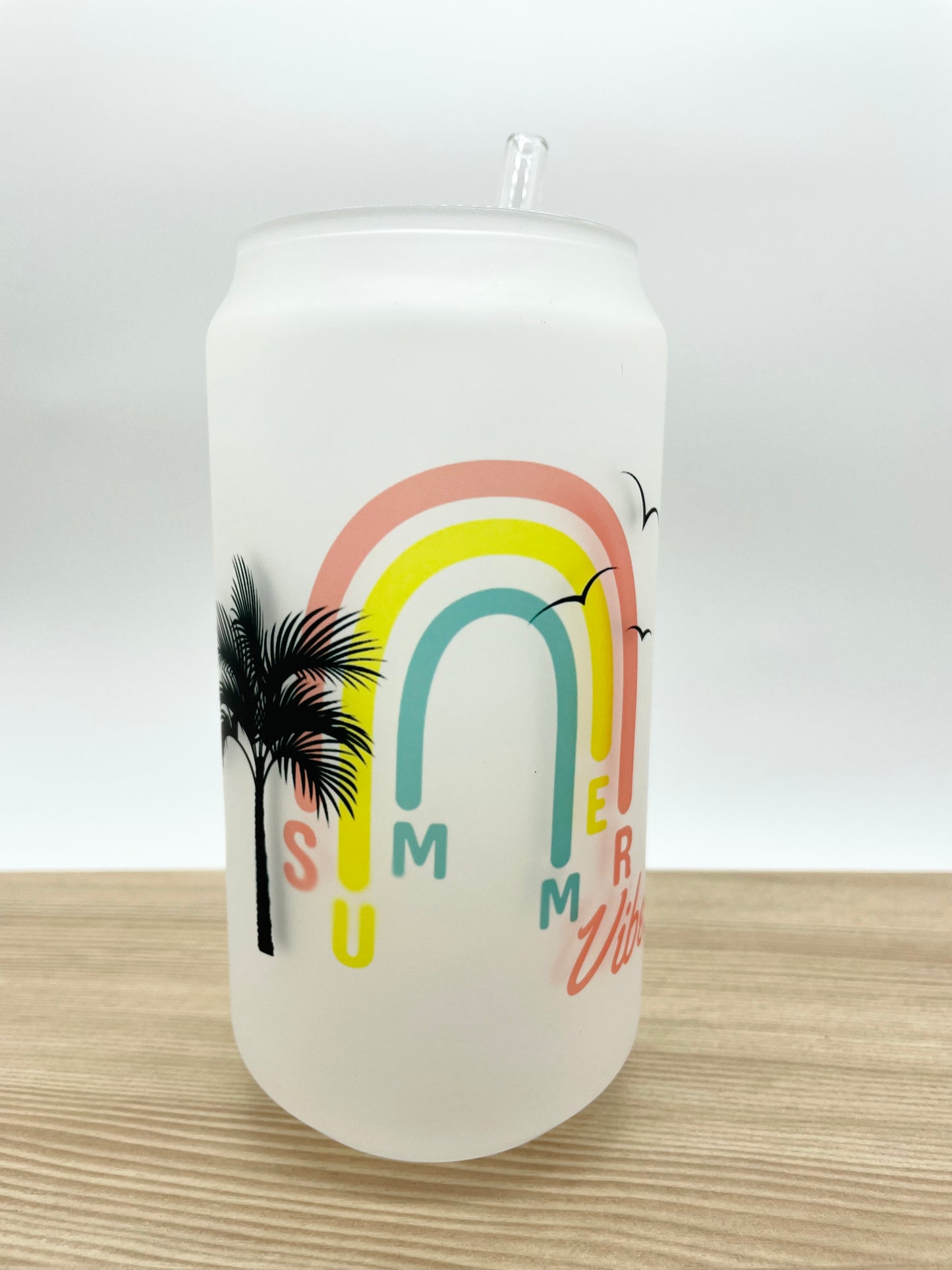 Summer Vibes Glass Cup