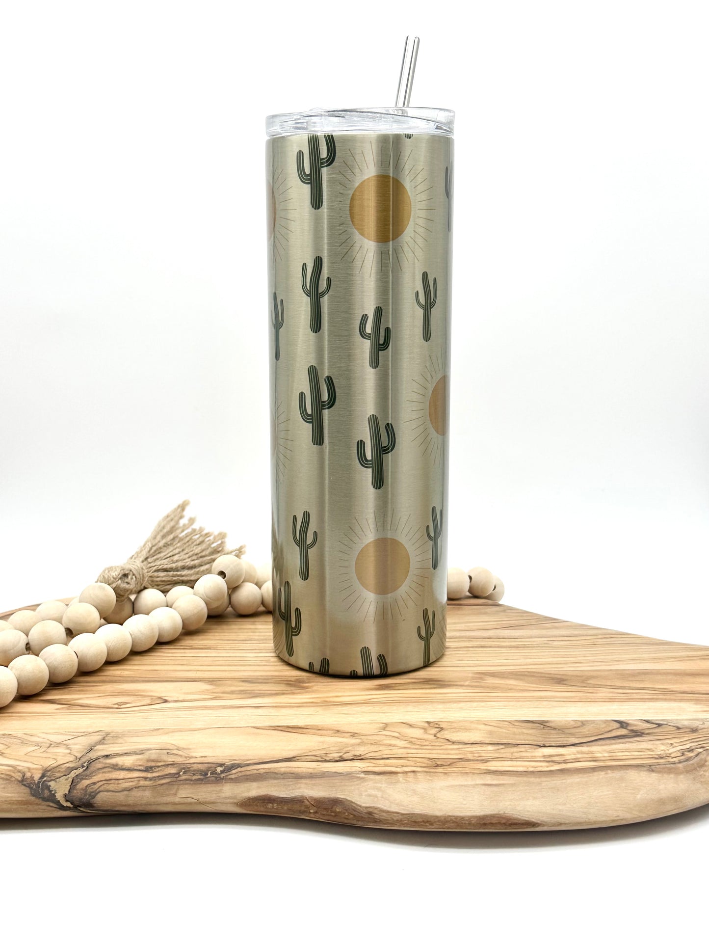 Insulated Stainless Steel Cactus Tumbler