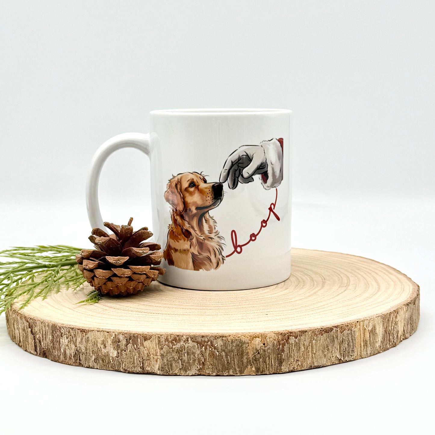 Boop Christmas Dog Mug - 12oz Ceramic Coffee Cup