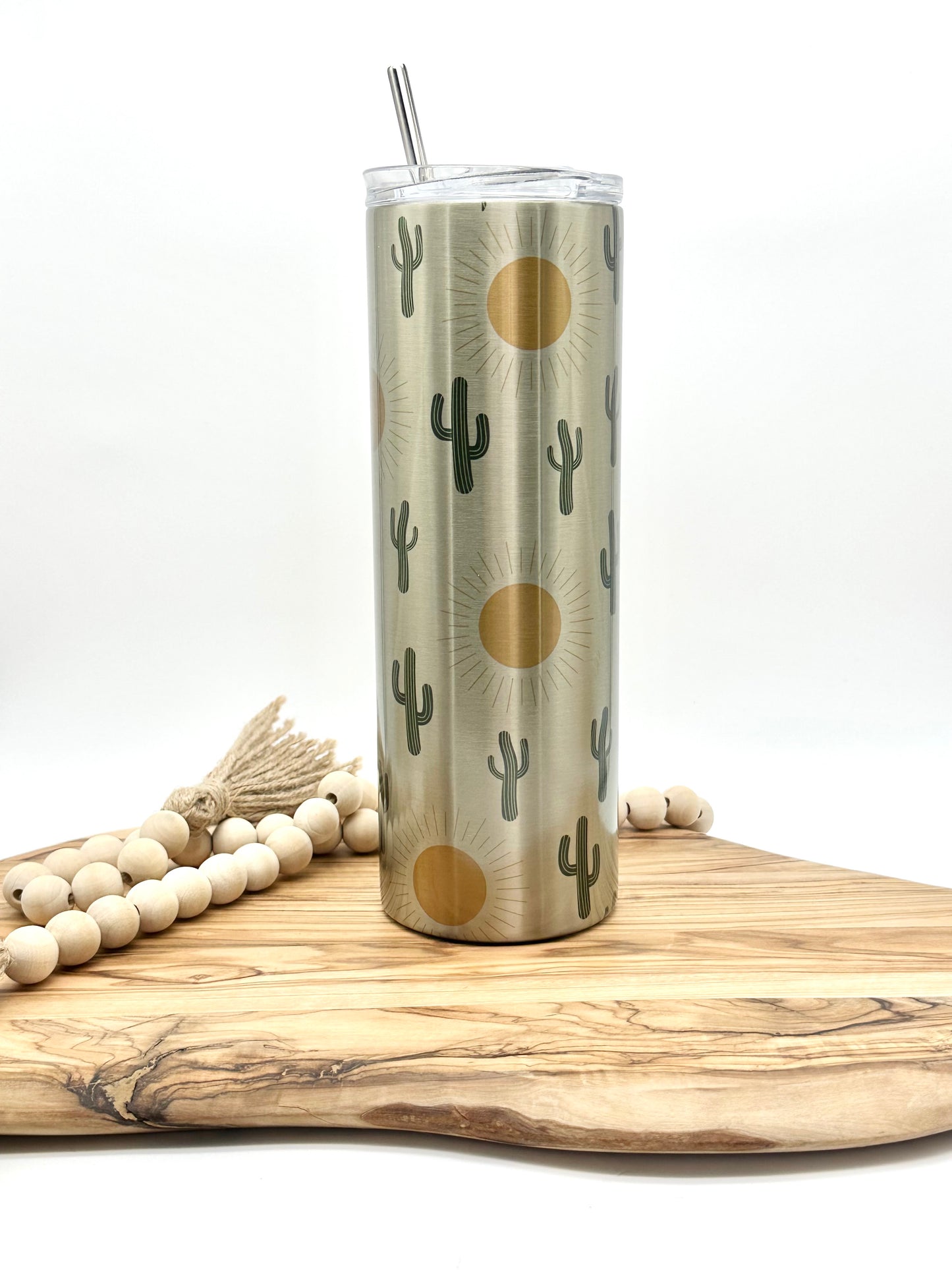 Insulated Stainless Steel Cactus Tumbler