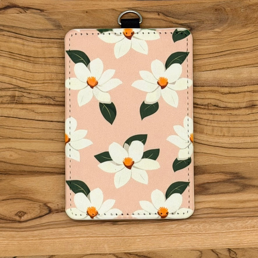 Neutral Checkered & Floral Badge Holders