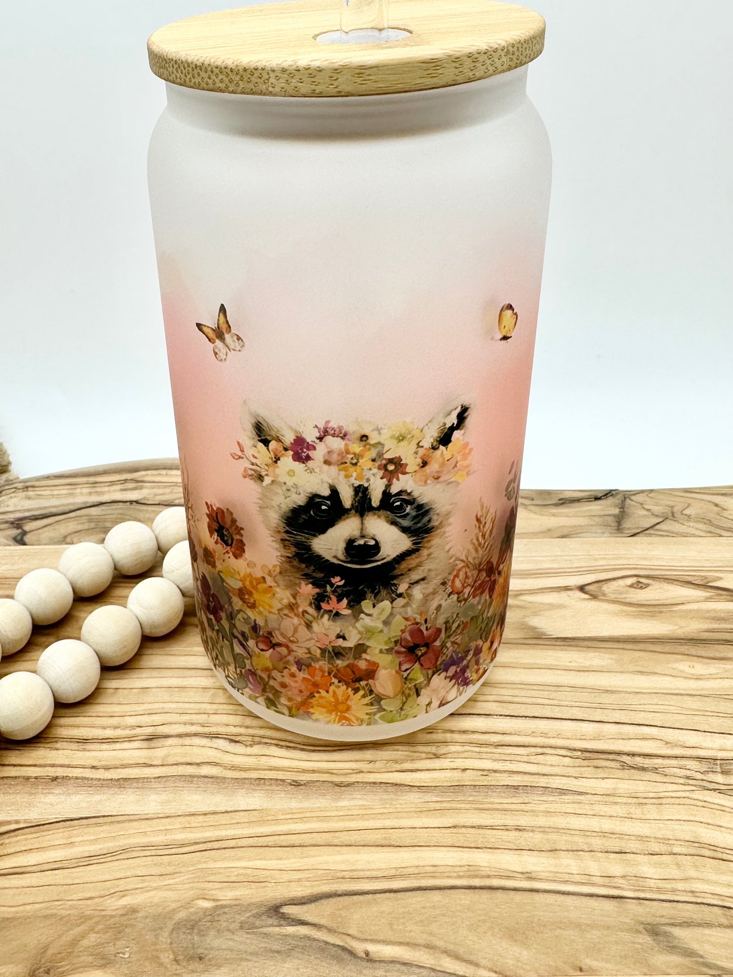 Raccoon Glass Cup