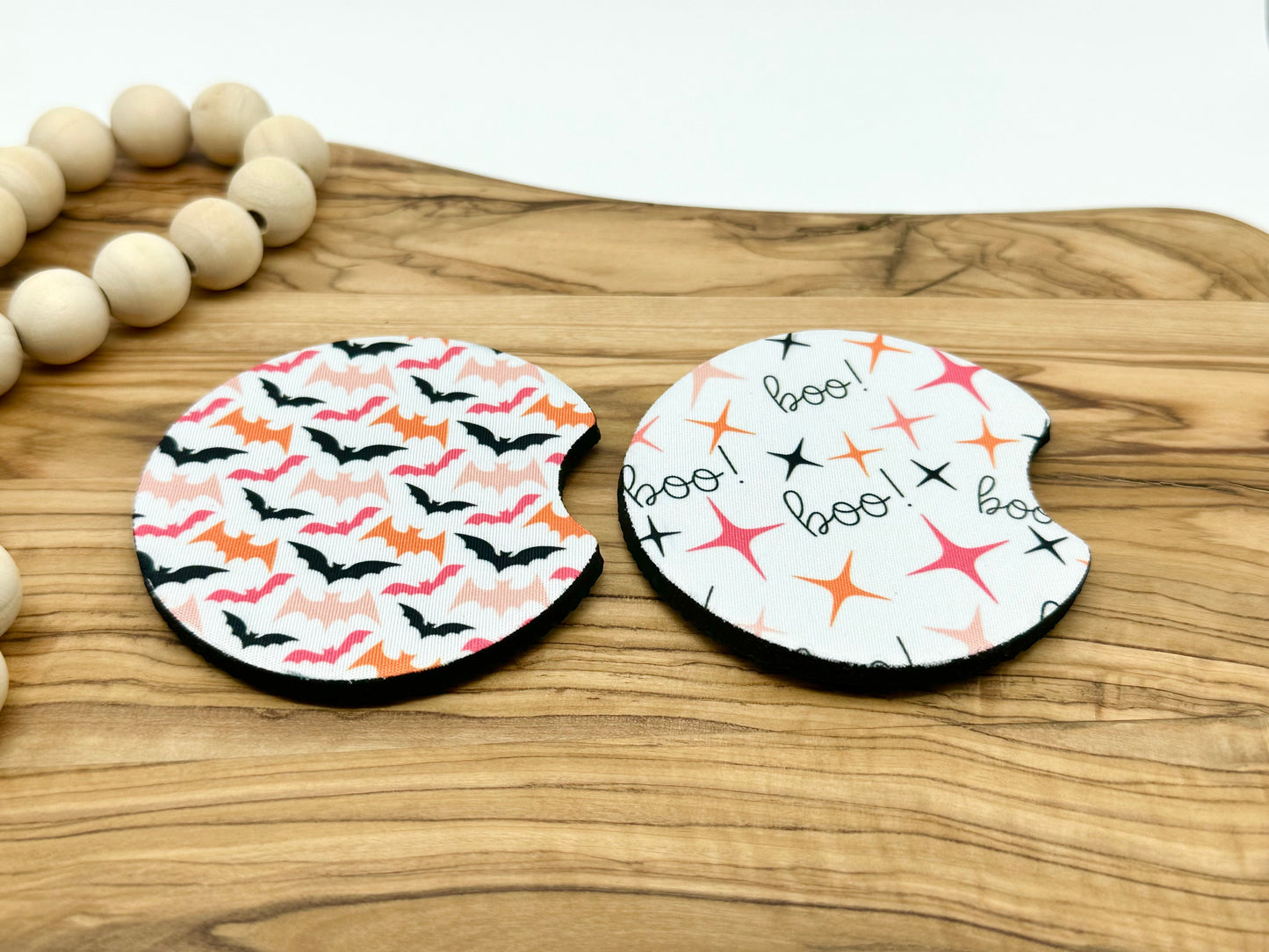 Pink Halloween Car Coasters