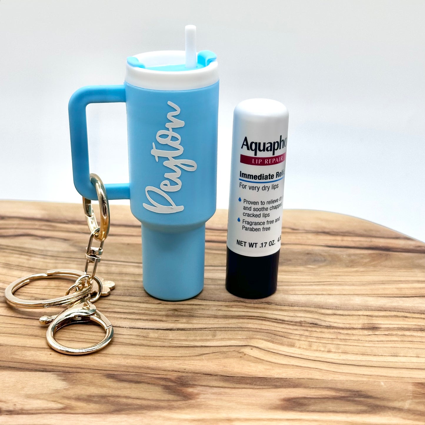 Mini Tumbler Keychain Lip Gloss Holder