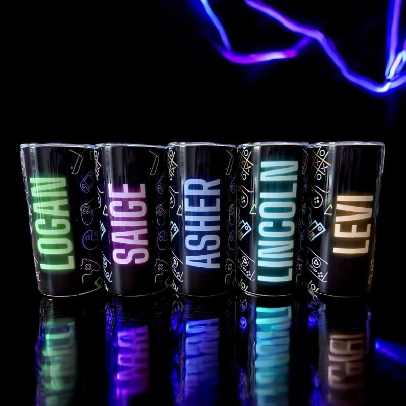 Kids Personalized Neon Gaming Tumbler 15oz