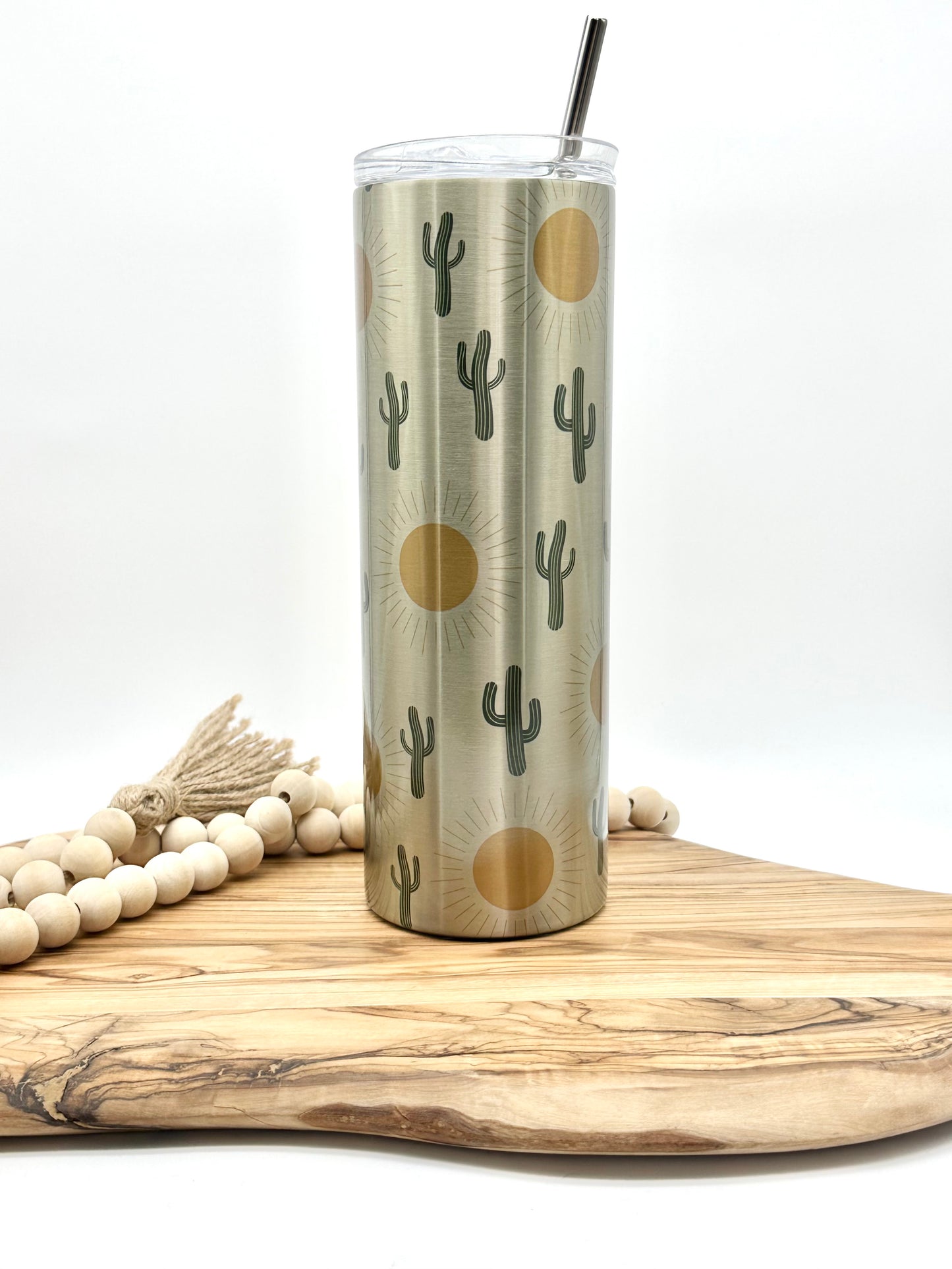 Insulated Stainless Steel Cactus Tumbler