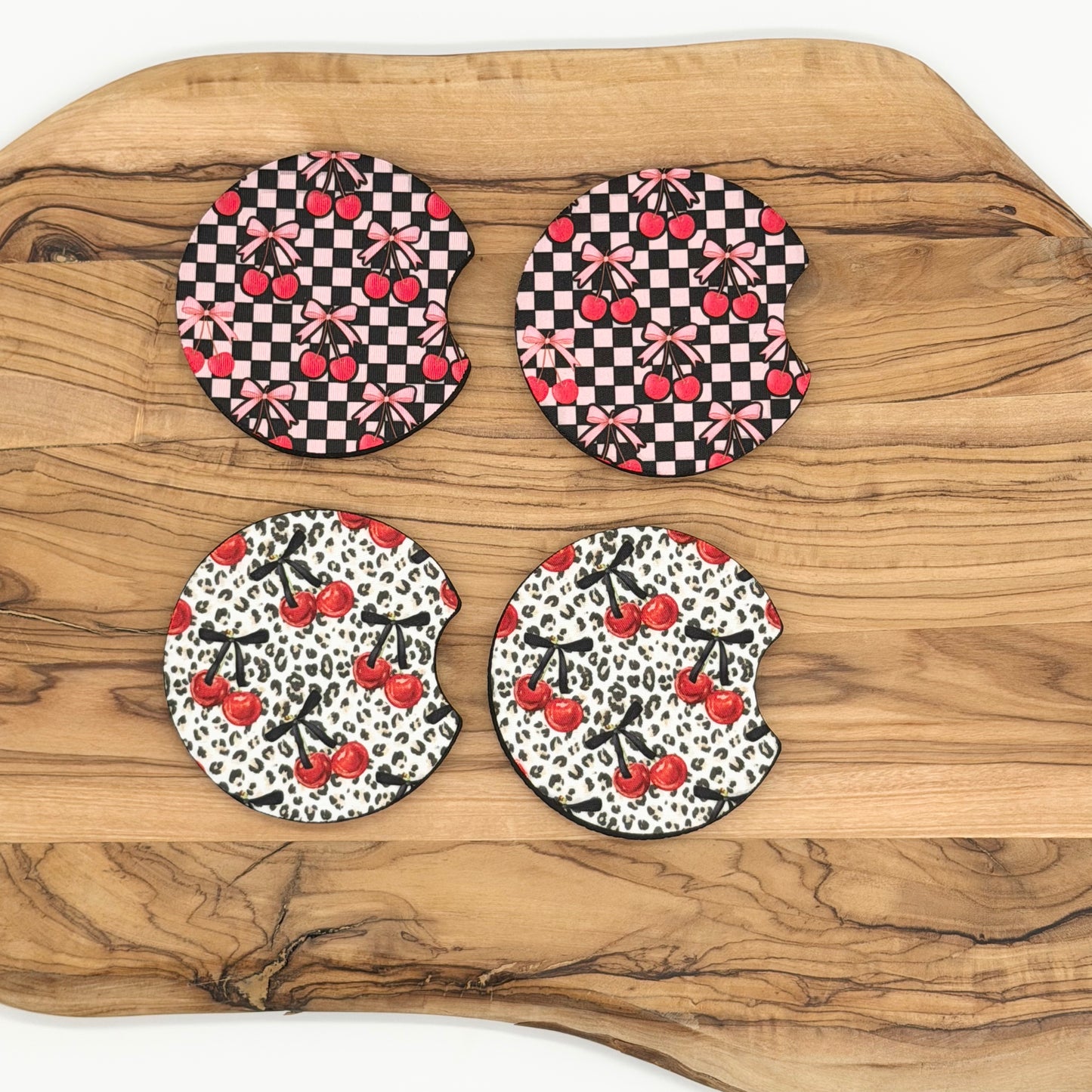 Cherry Car Coasters