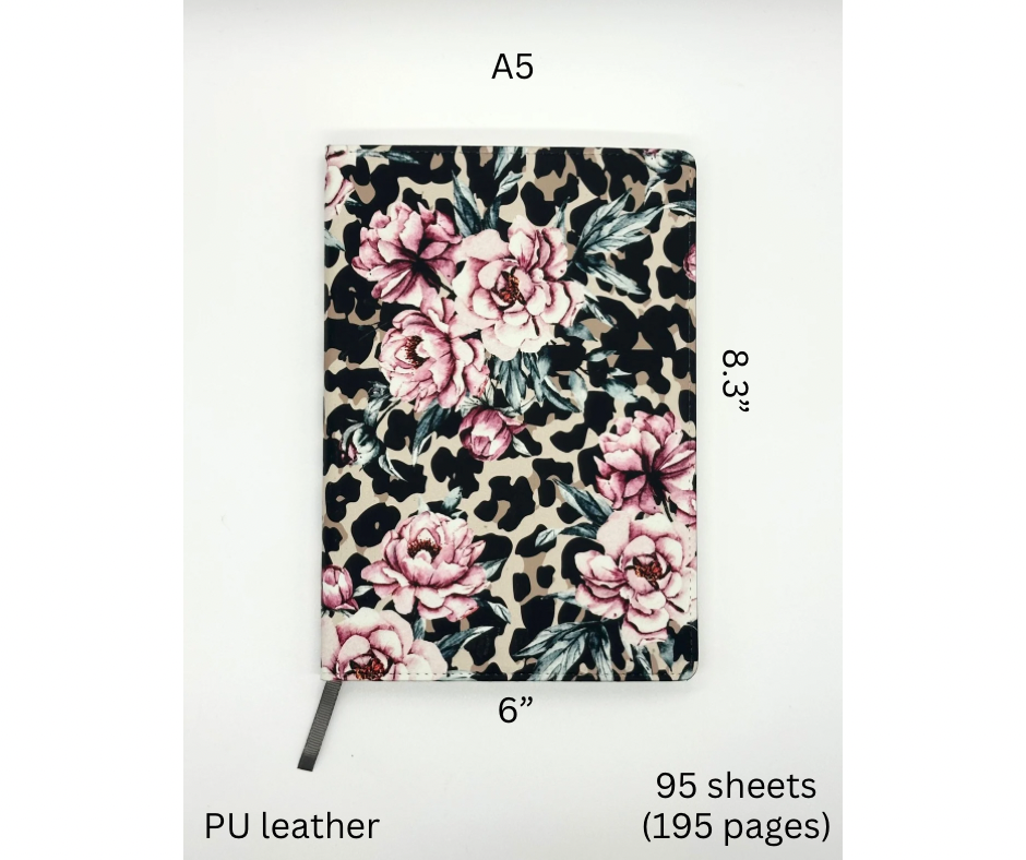 Peony Leopard Print Journal