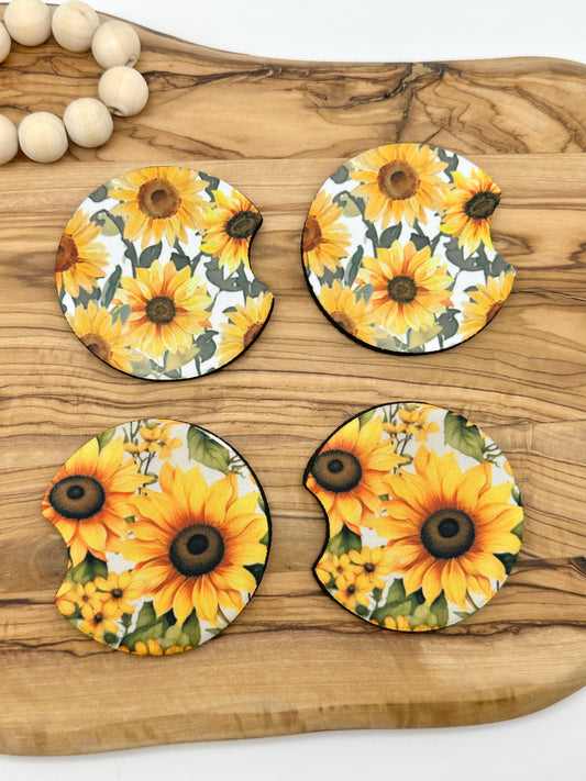 Sunflower Car Coasters