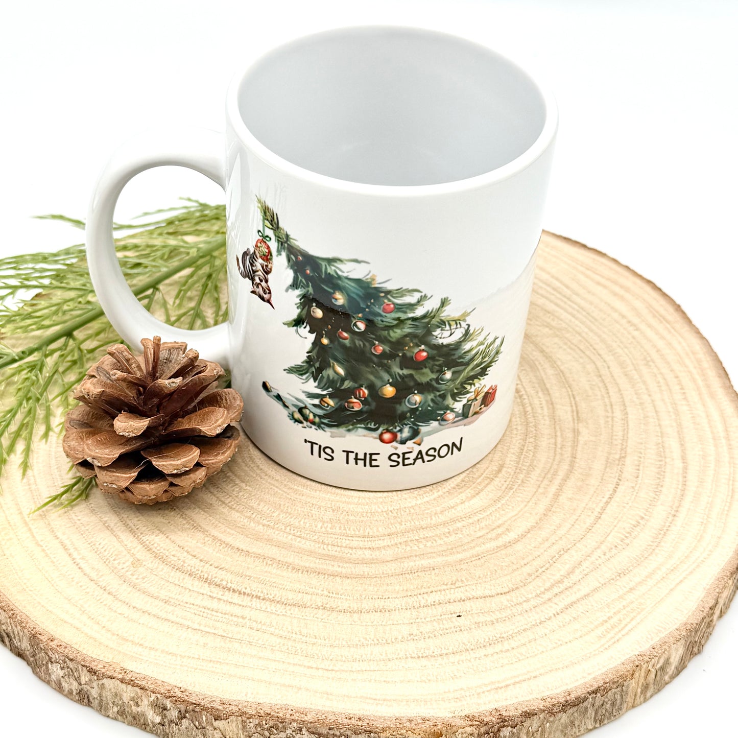 Funny Christmas Cat Mug - 12oz Ceramic Mug