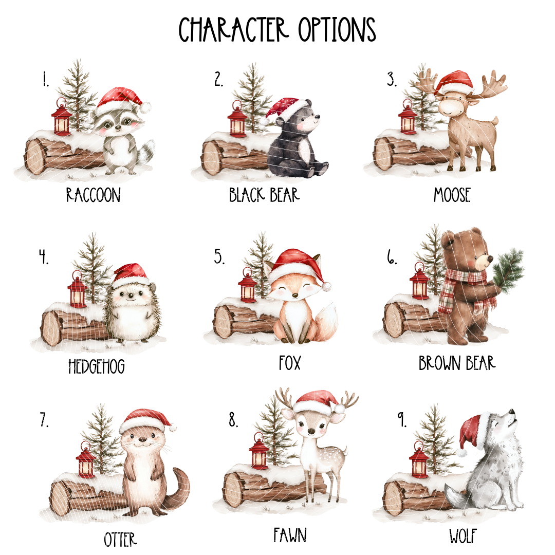 Personalized Kids Christmas Mug – BPA-Free Plastic Cup with Cute Holiday Animals