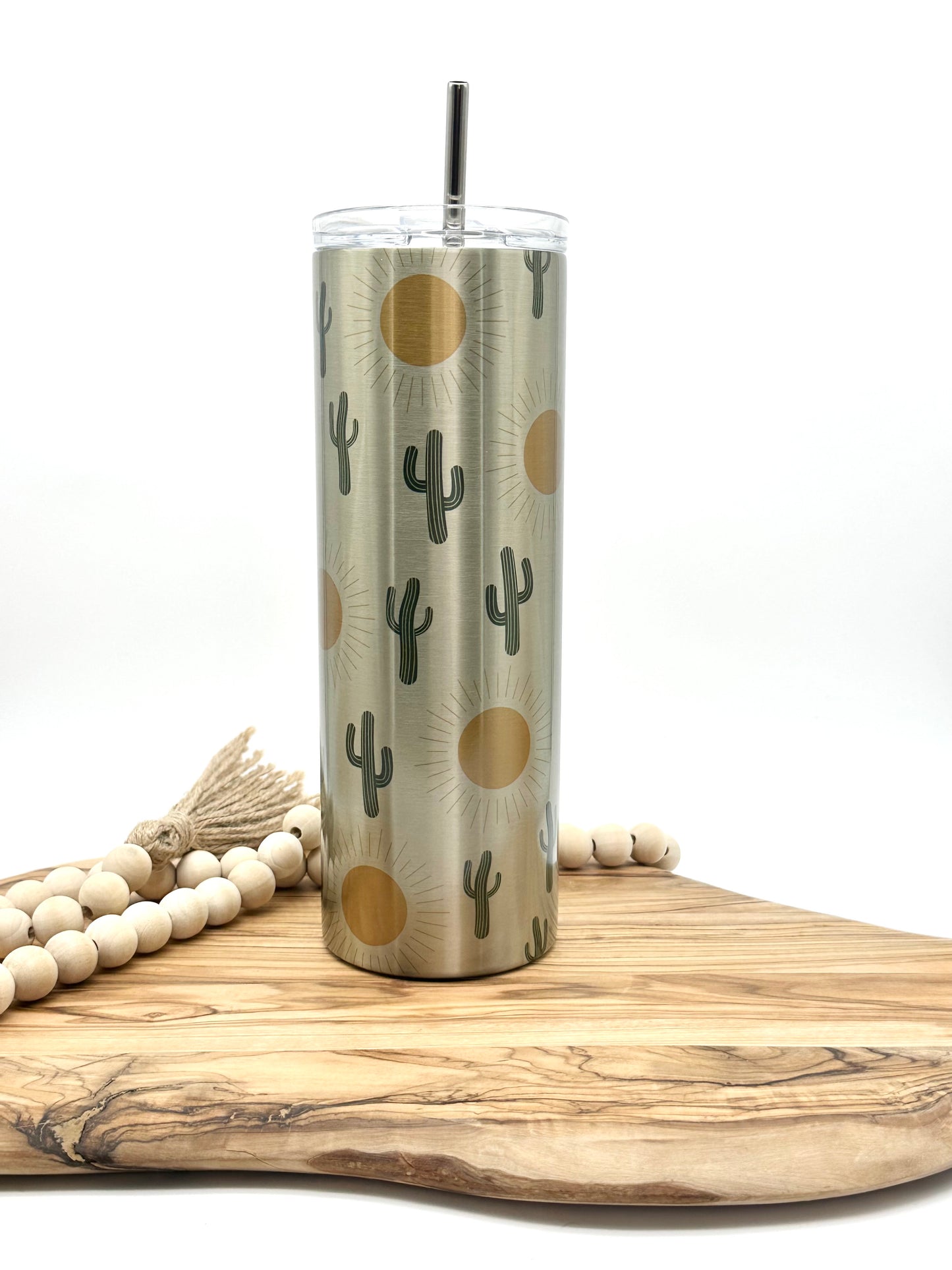 Insulated Stainless Steel Cactus Tumbler