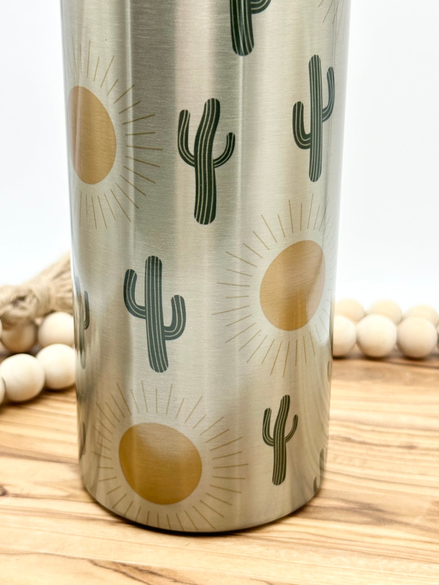 Insulated Stainless Steel Cactus Tumbler