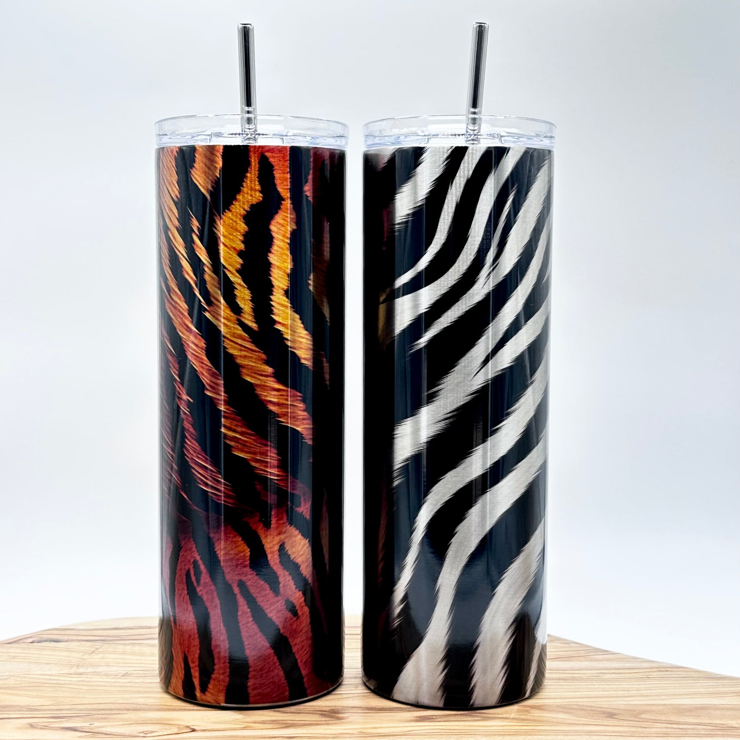 Insulated Stainless Steel Animal Print Tumbler