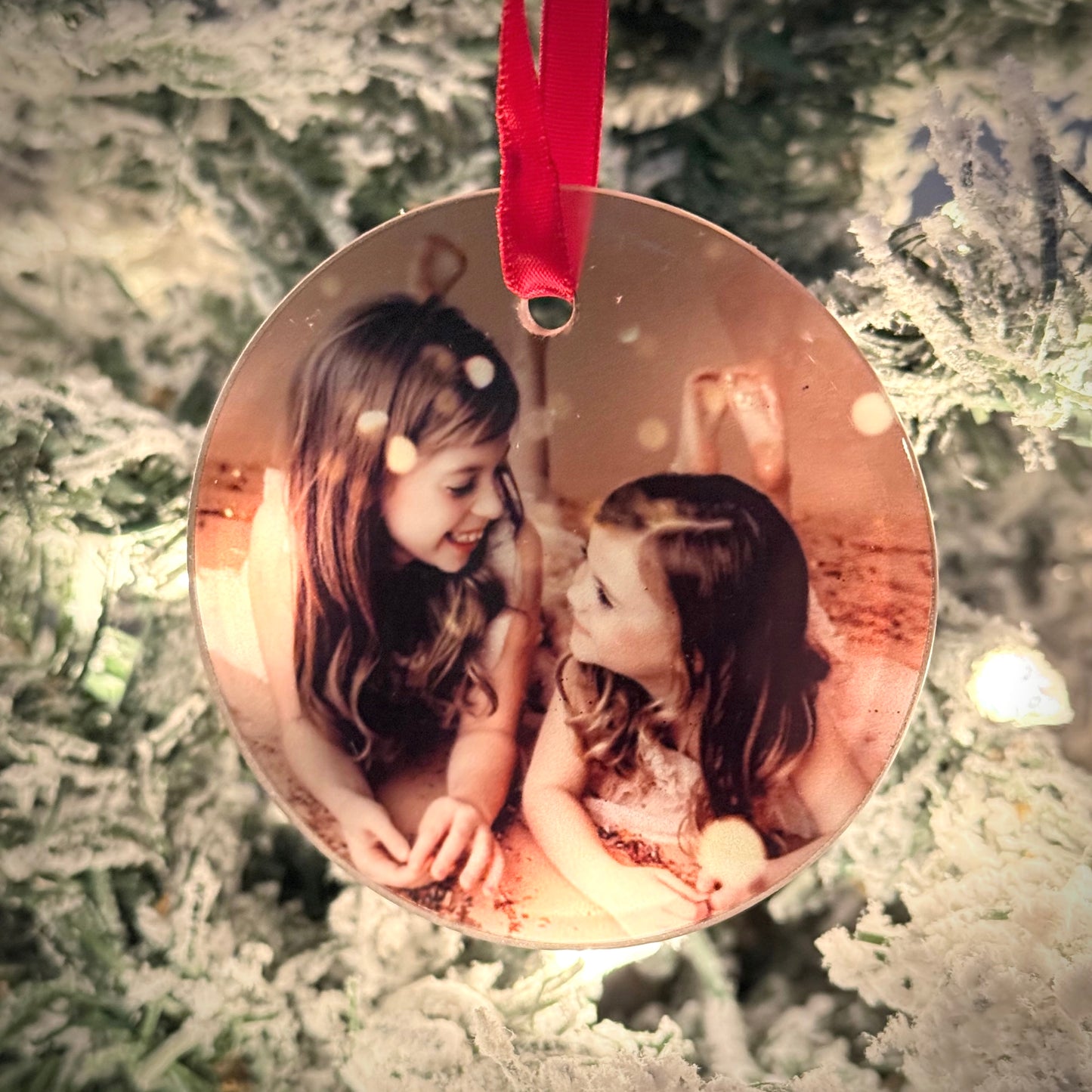 Personalized Photo Glass Ornament – 3”