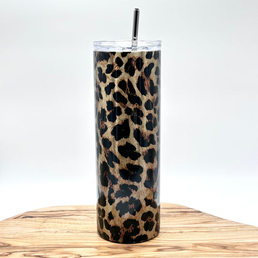 Insulated Stainless Steel Animal Print Tumbler