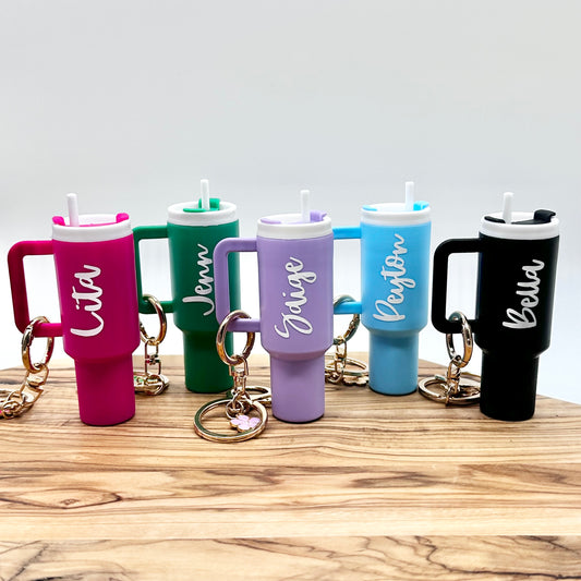 Mini Tumbler Keychain Lip Gloss Holder