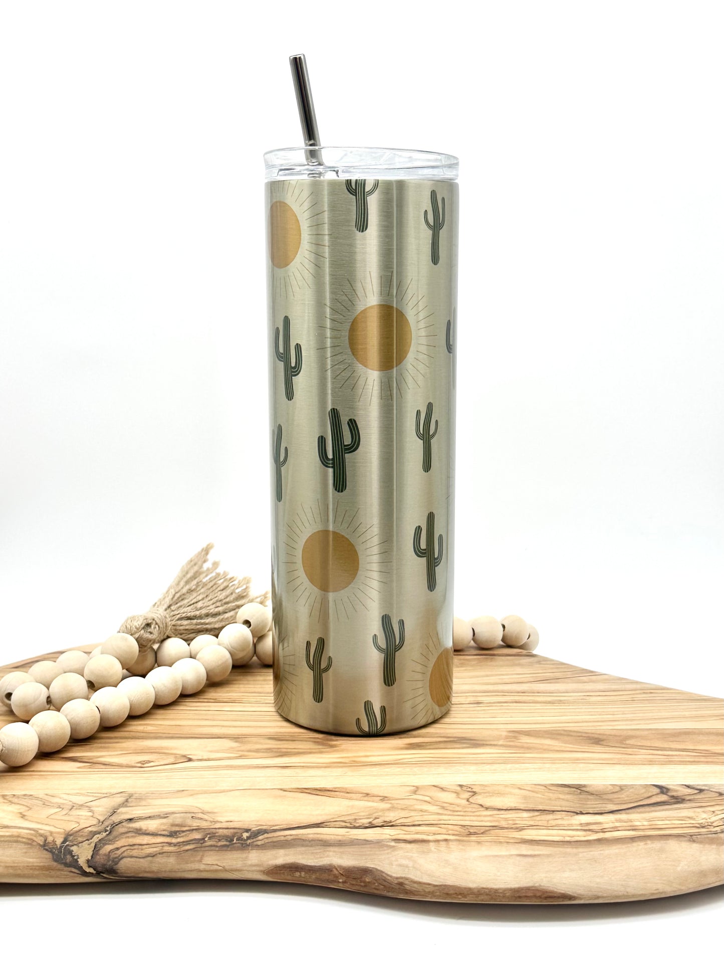 Insulated Stainless Steel Cactus Tumbler