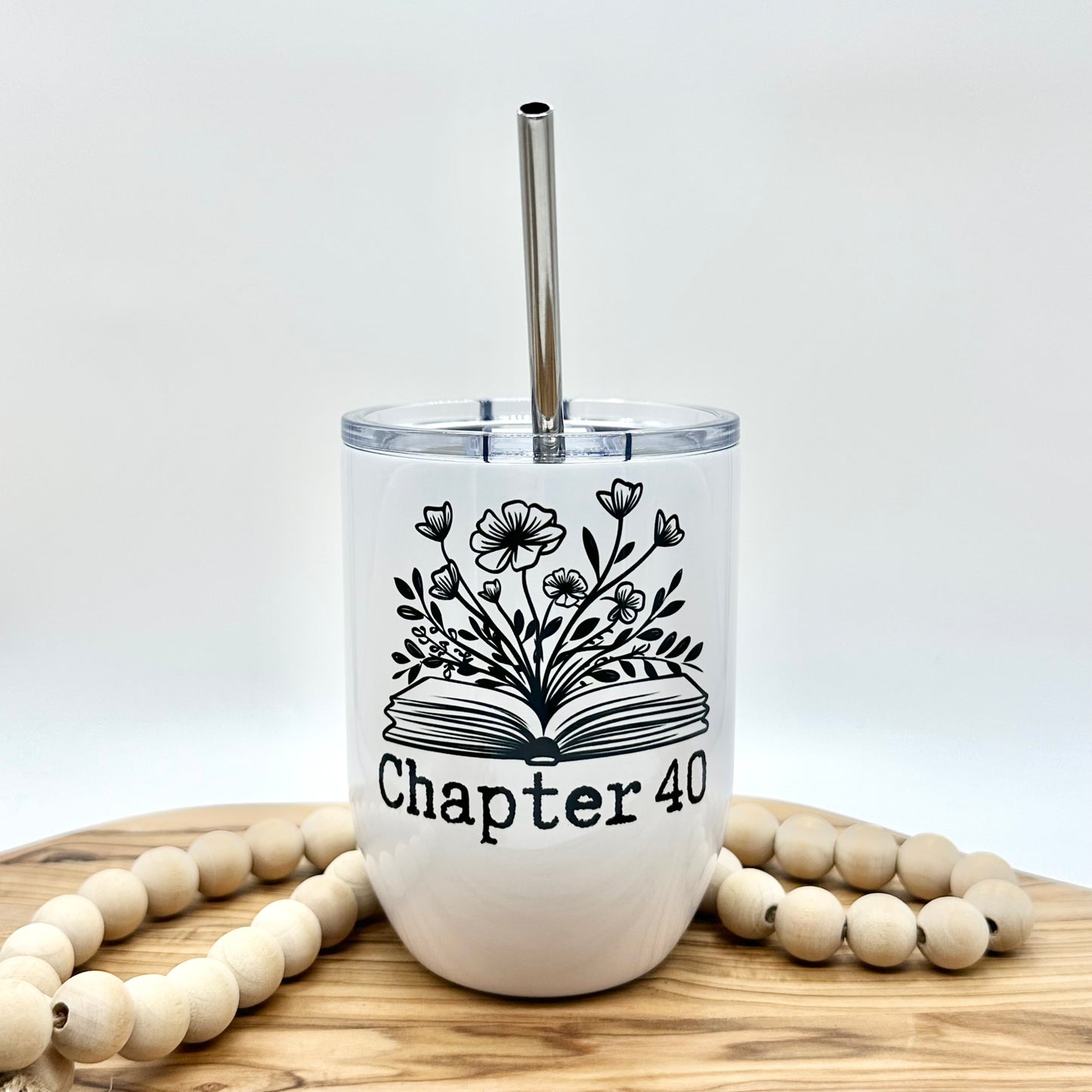 Insulated Wine Glass for Book Lover