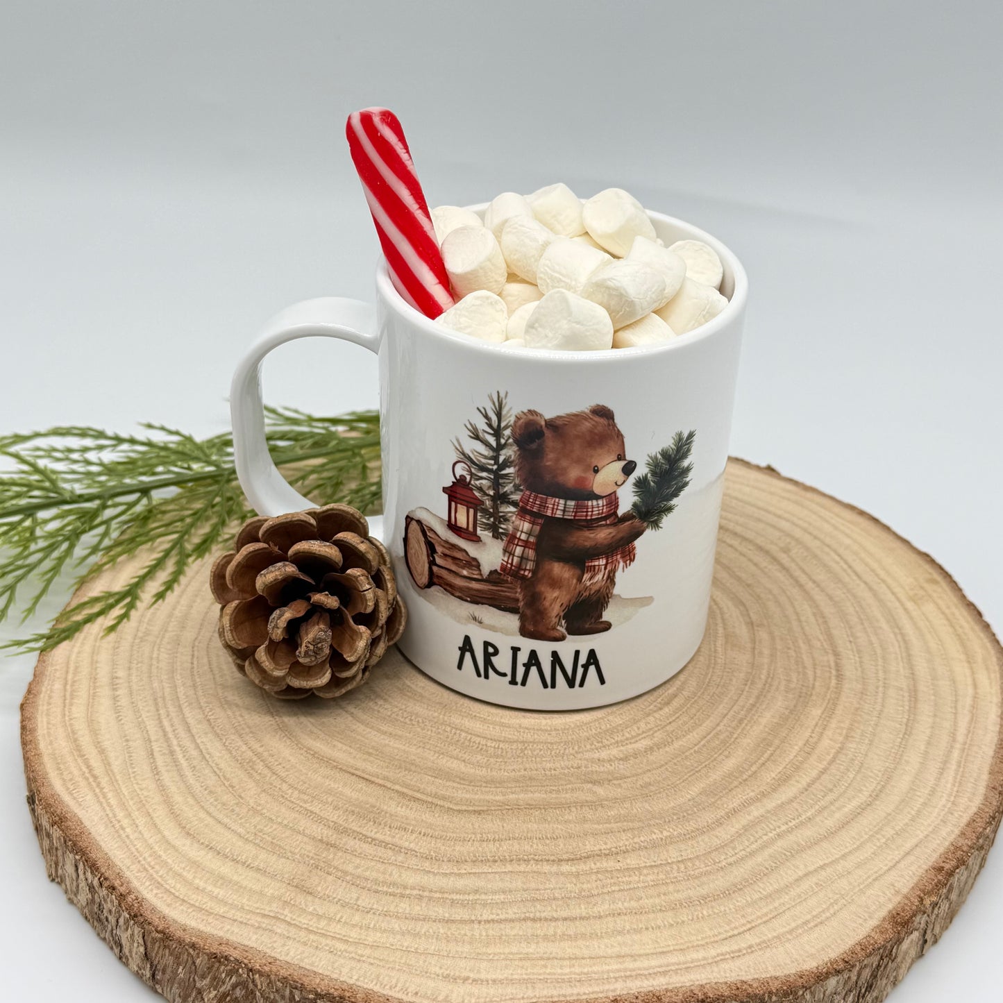 Personalized Kids Christmas Mug – BPA-Free Plastic Cup with Cute Holiday Animals